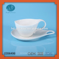 Tipo de vaso de café de porcelana taza y platillo, taza de café personalizada y platillo con la impresión